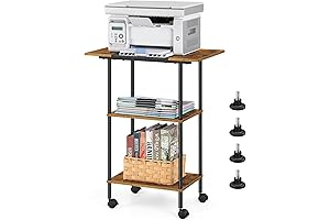 Multifunctional Rolling Microwave Cart with Ample Storage