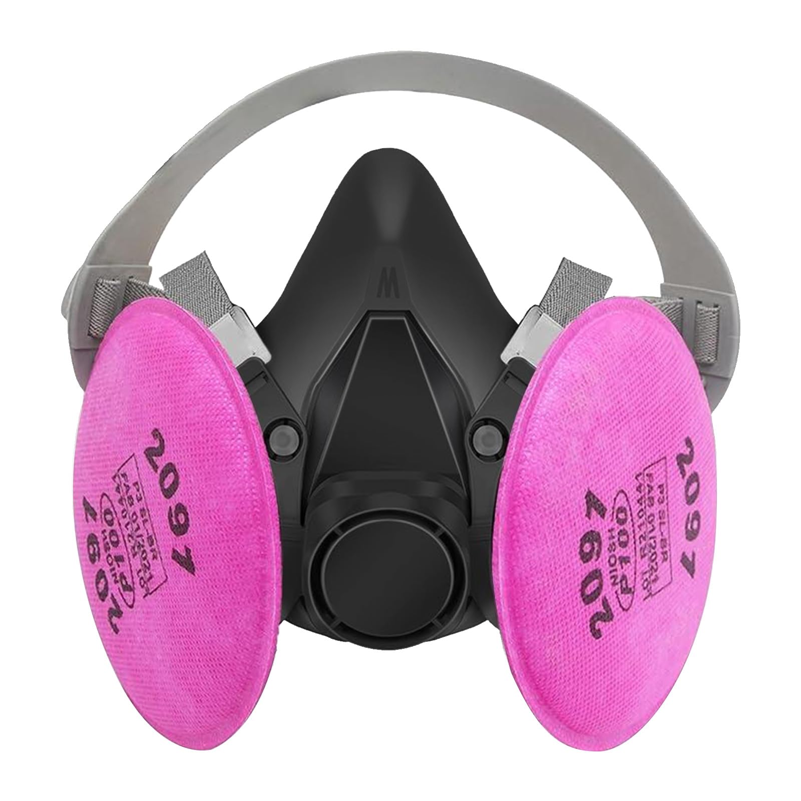 Ayybf Reusable Half Face Cover with 607 Reusable Filter Sponge for Painting Dust,Mechanical,Polishing