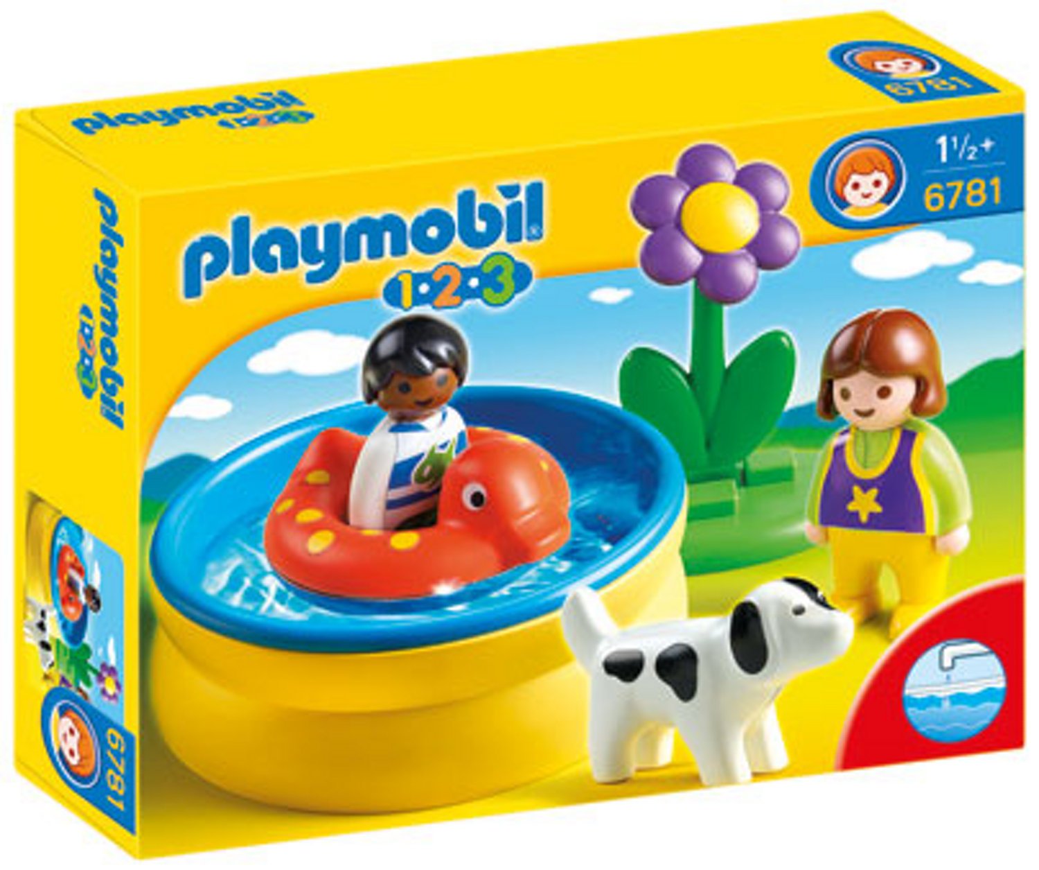 PLAYMOBIL 1.2.3 - Piscina, Set de Juego, Multicolor, 20 x 5 x 15 cm, (6781)