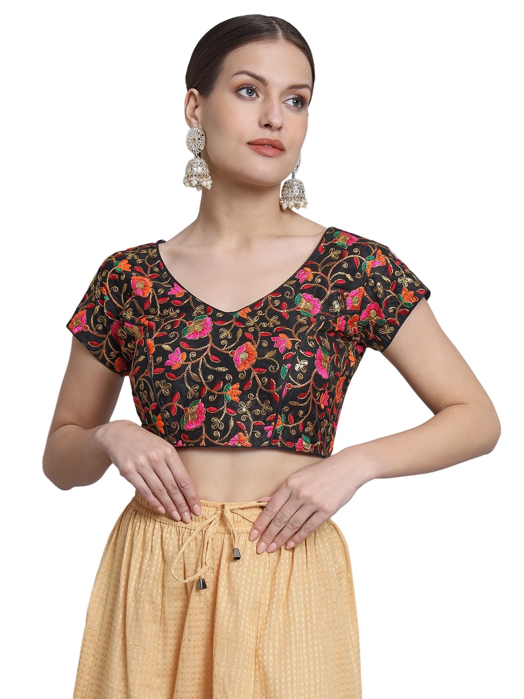 Multi Readymade Blouse for Women-image-3