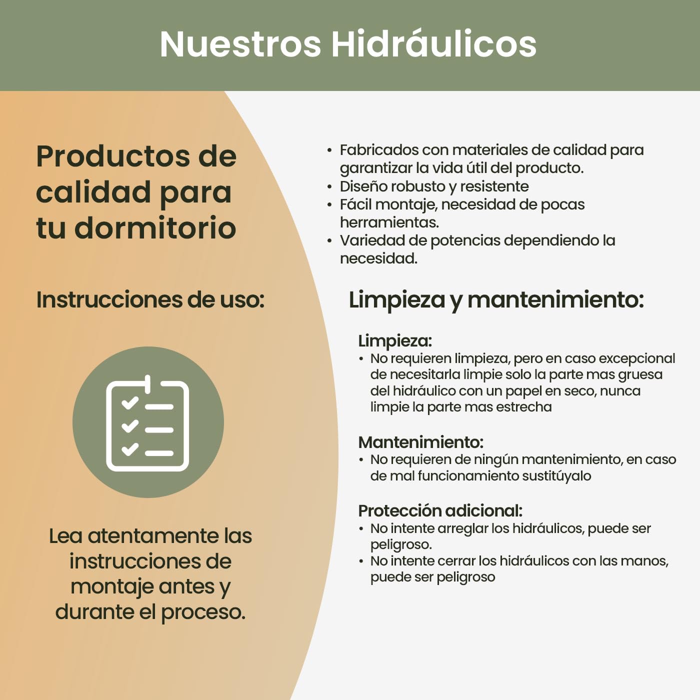 Homey - Pack de Sistema Completo de Elevación Hidráulicos Profesional para Canapés, Incluye Bisagras Pistones Tornillería, Potencia 1400 NW (Cama de 135 y 140)
