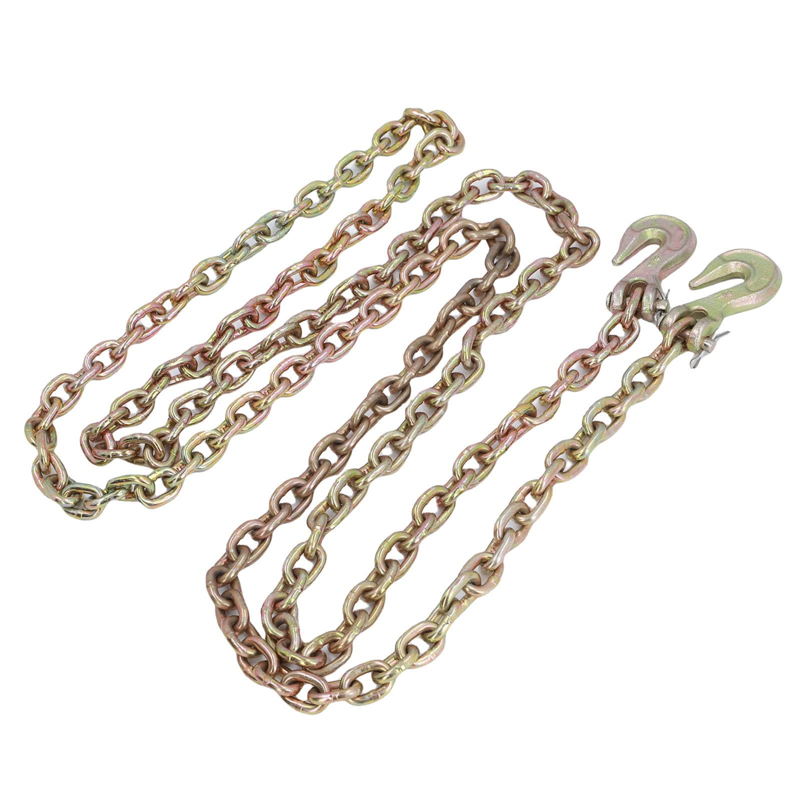 Keenso Binder Chain with Hooks 10ft Durable Grade 70 Transport Tow Chain