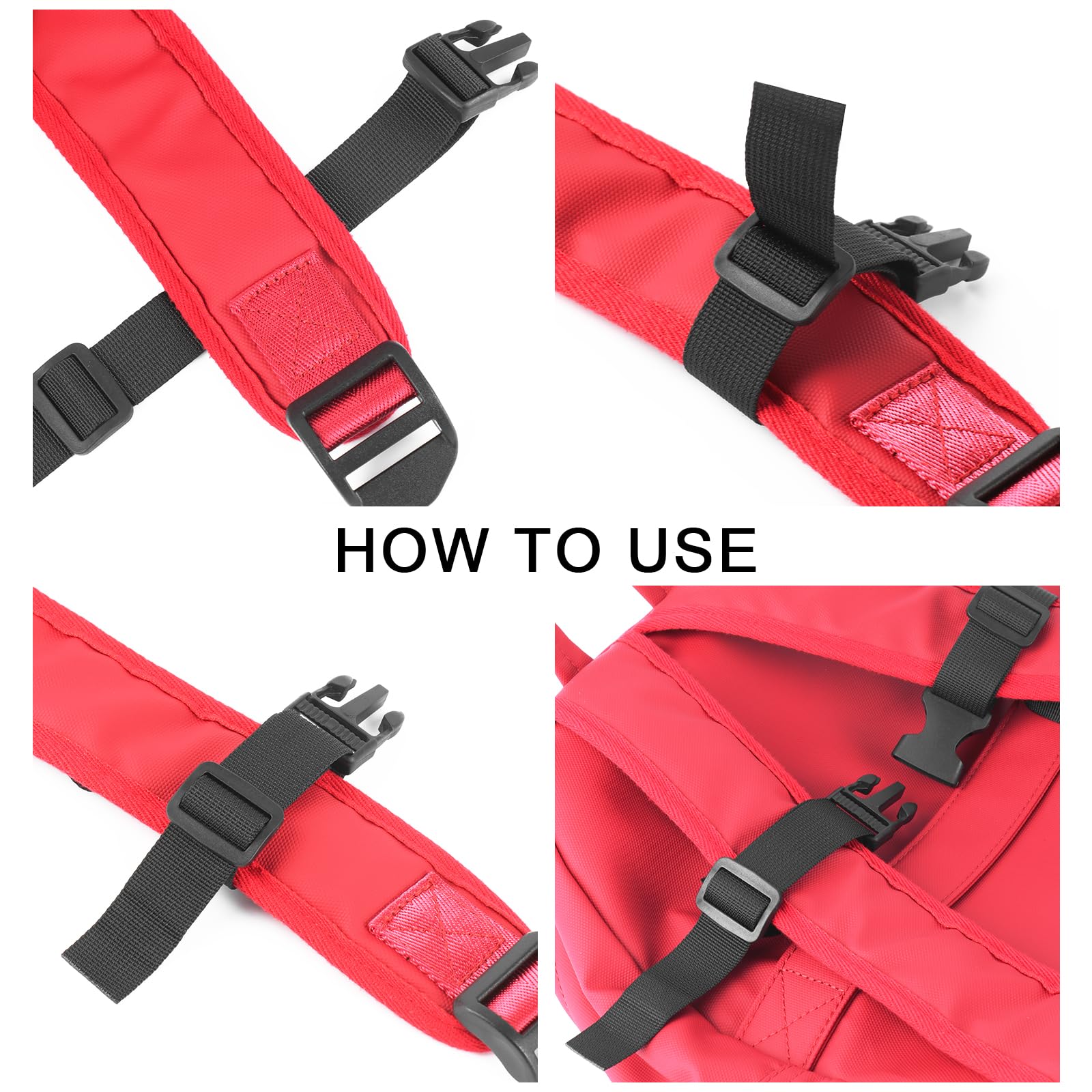 4 Stück Rucksack Brustgurt Set - Verstellbarer Nylon Gurt Für Wanderungen & Schule