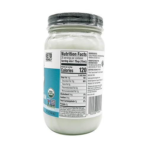 Miniatura 3 de Spectrum Aceite de coco virgen orgánico sin refinar 14 onzas