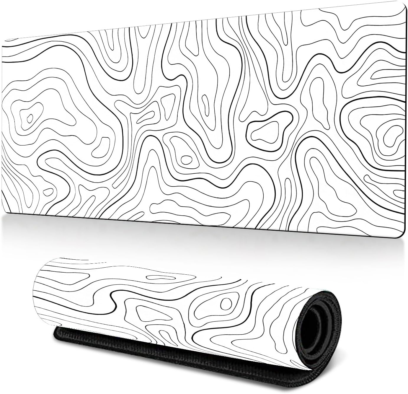 THMINS Large Gaming Mouse Pad,Extended Desk 90x40 cm Mousepad with Stitched Edges, Non-Slip Base, Water Resist Keyboard Pad for Gamer, Office & Home