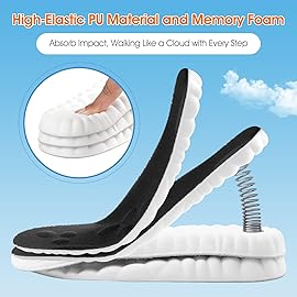 4D Cloud-Like Comfort Soles for Women - Soft Memory Foam Cushioning Insoles - Trim to Fit Steppers Insoles with Arch Support for Foot Pain Relief and Fatigue Reduction(US W 6.5-9)