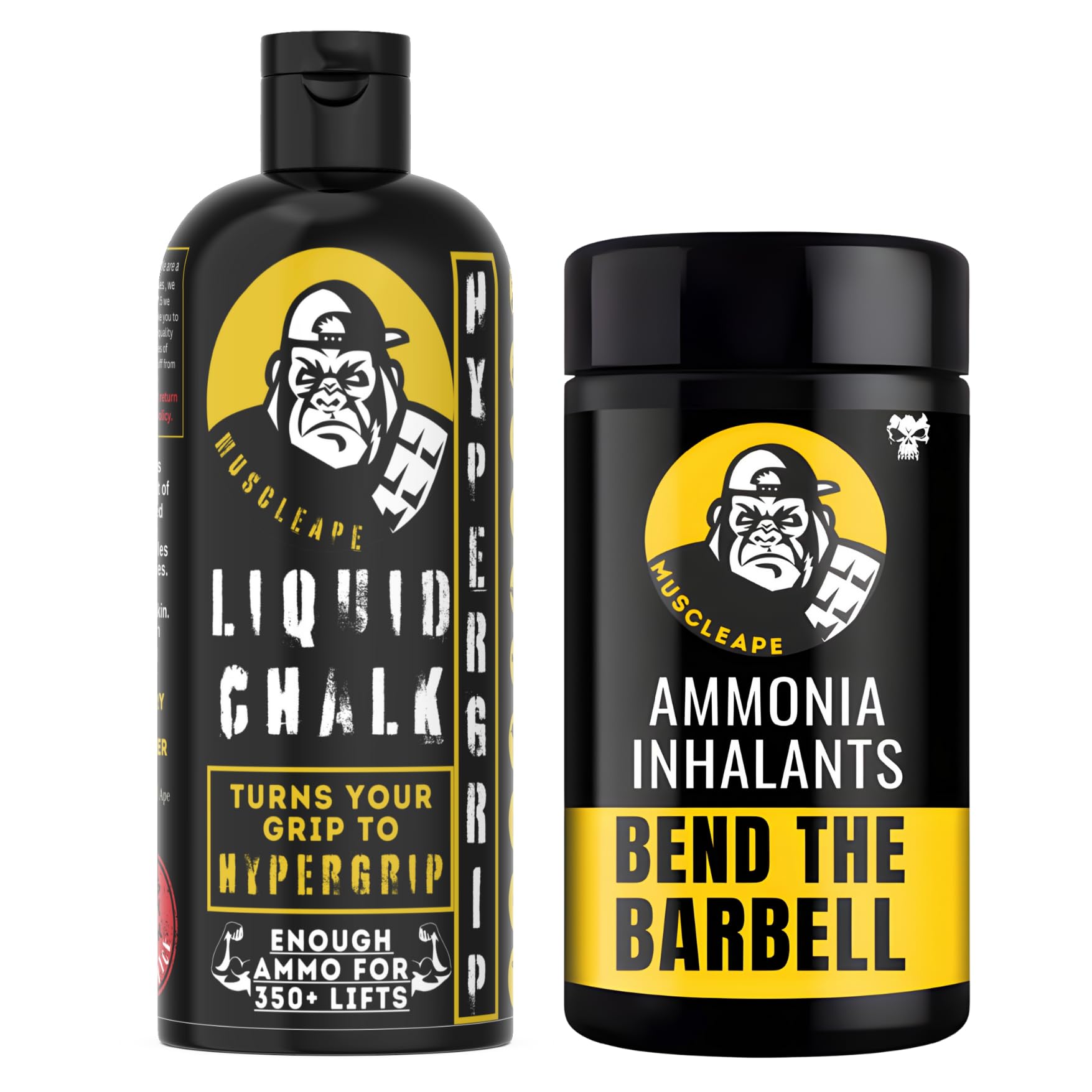 Liquid Chalk 200ml with Smelling Salt| Perfect Combo for Powerlifters| Get A Steel Like Grip & Power of Strongest Smelling Salt. for All Gym & Strength Athletes.