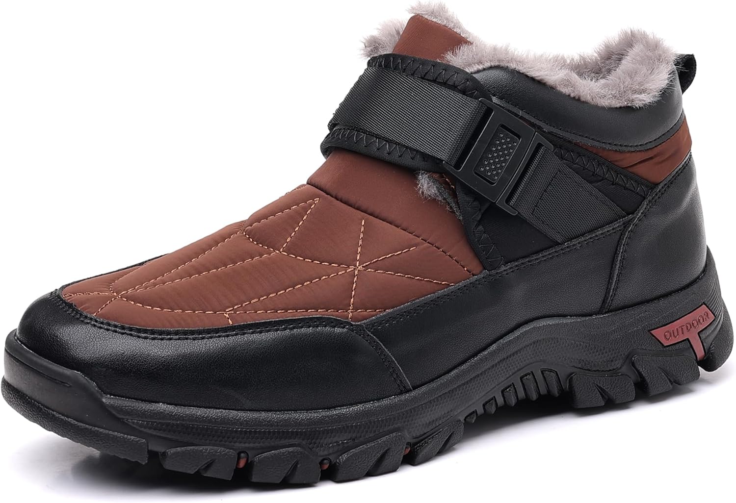 COSIDRAM Mens Snow Boots Outdoor Winter Warm Hiking Ankle Boots Anti Slip Insulated Work Shoes