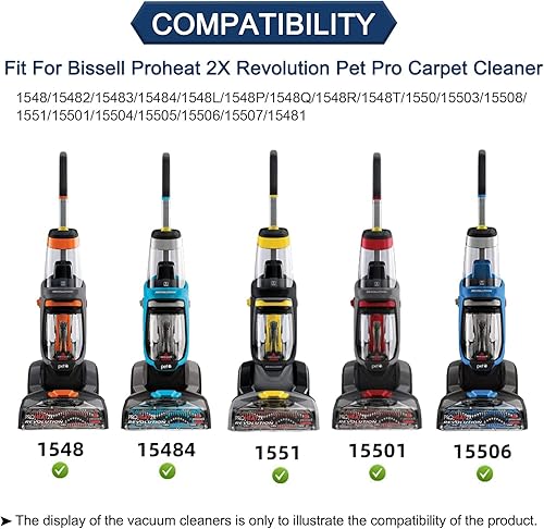 Miniatura 5 de Limpiador de alfombras para mascotas, piezas de herramientas de piso desnudo, herramienta de limpieza de boquilla de repuesto compatible con Bissell