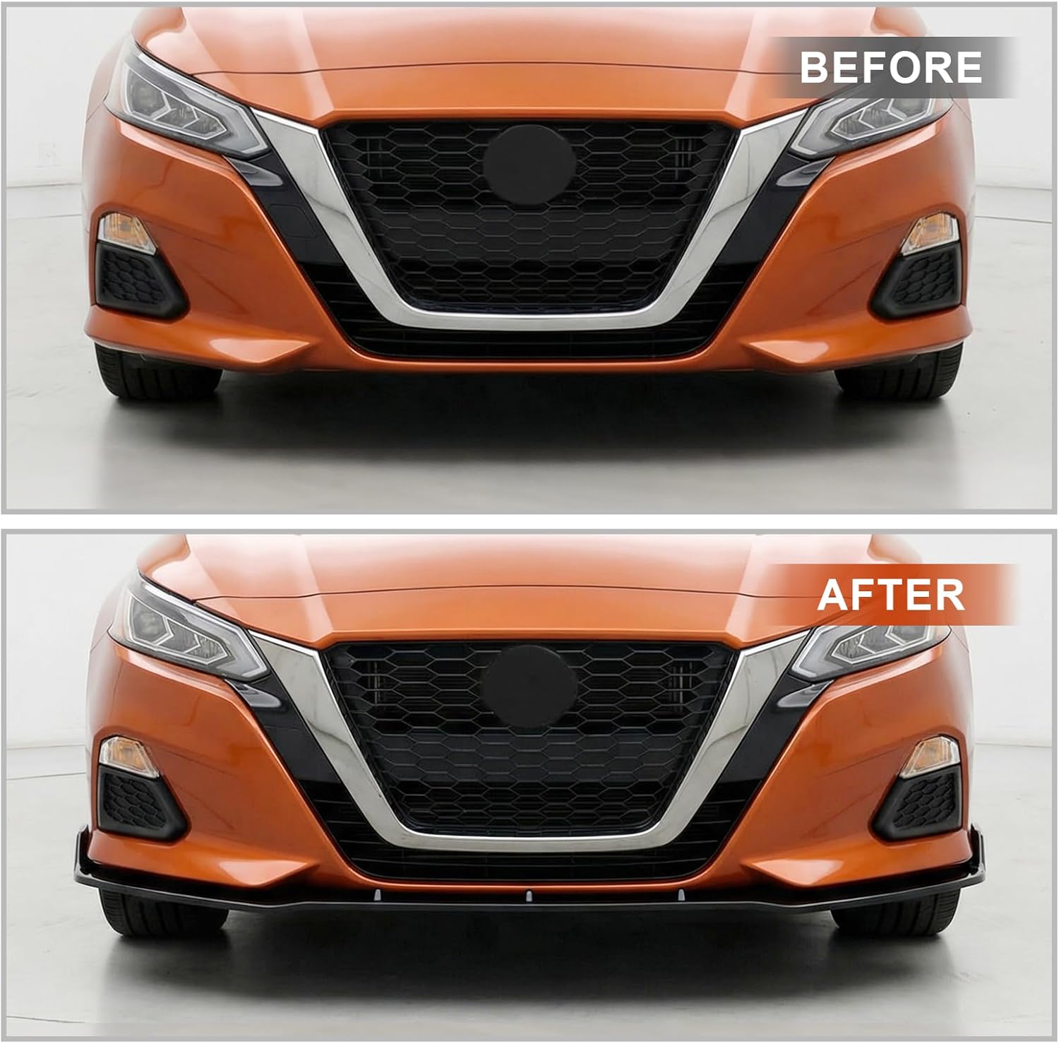 Gloss Black Front Bumper Lip Compatible with Nissan Altima 2019-2022, Front Splitter Protector Body Kit