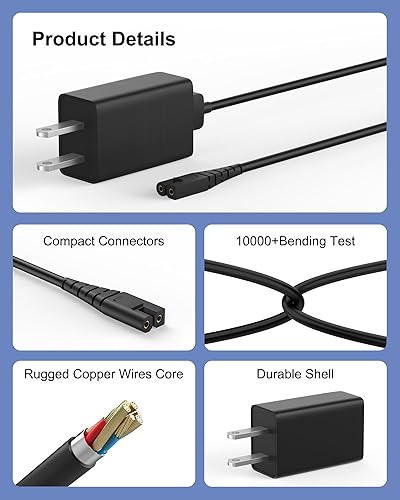 Miniatura 4 de Repuesto para cargador de aspiradora de piscina Intex compatible con Intex 28620 28620E 28620EP CL1704 12269 Cable de alimentación recargable de