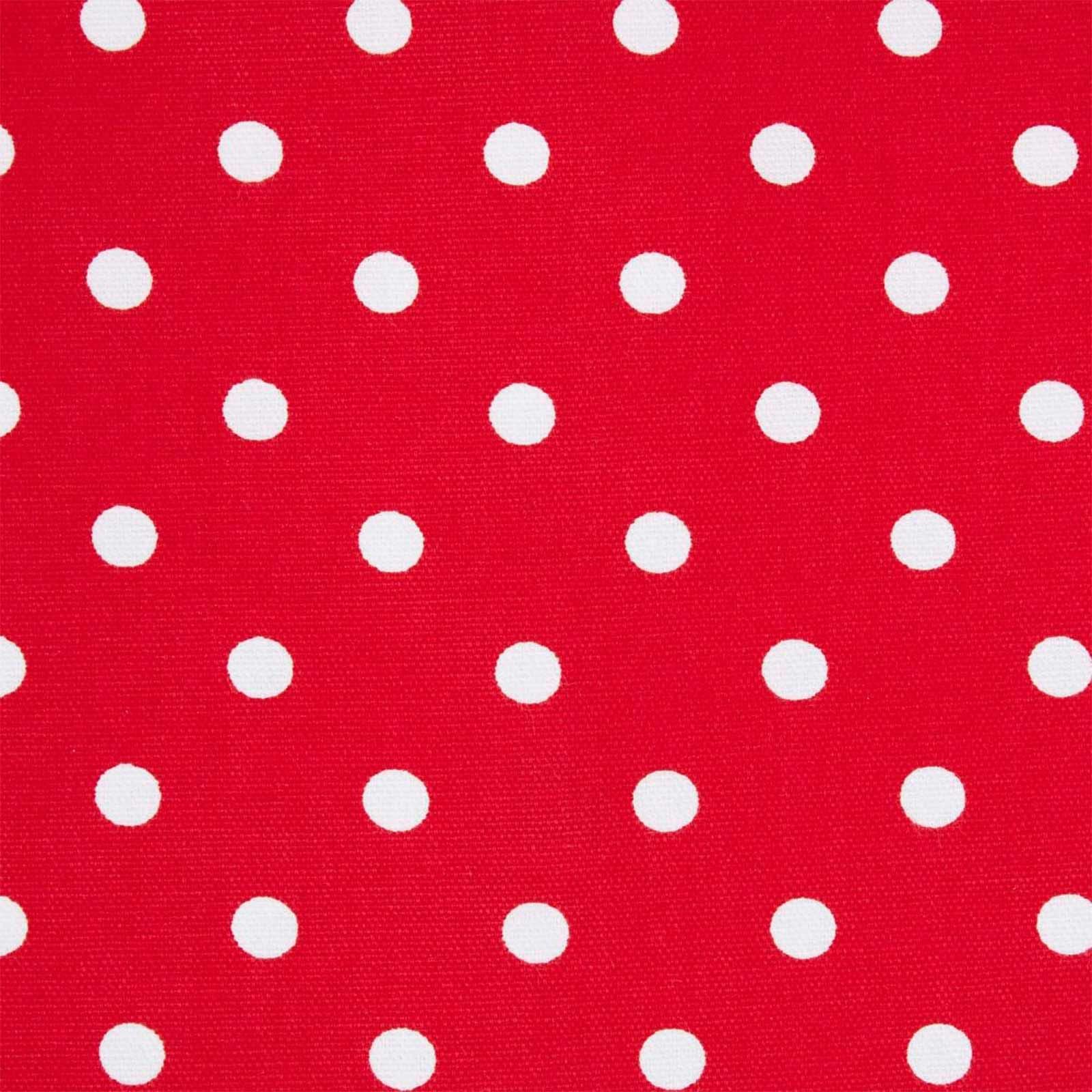 Homescapes Kindervorhang Mädchen Kinderzimmer Ösenvorhang Dekoschal Polka Dots 2er Set rot weiß 137 x 182 cm (Breite x Länge je Vorhang) 100% Reine Baumwolle
