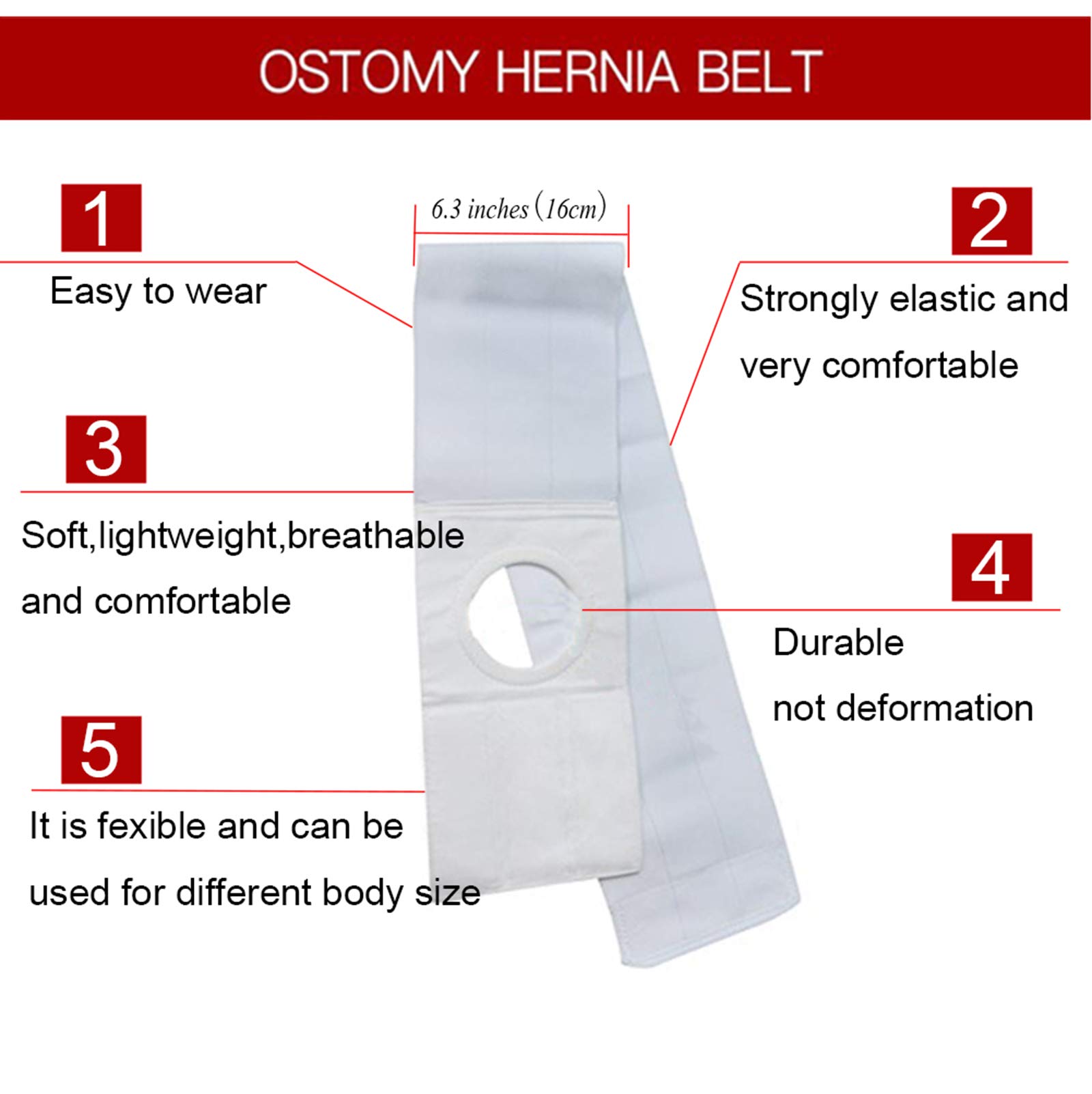 Medical Ostomy Belt Ostomy Hernia Support Belt Abdominal Binder Brace