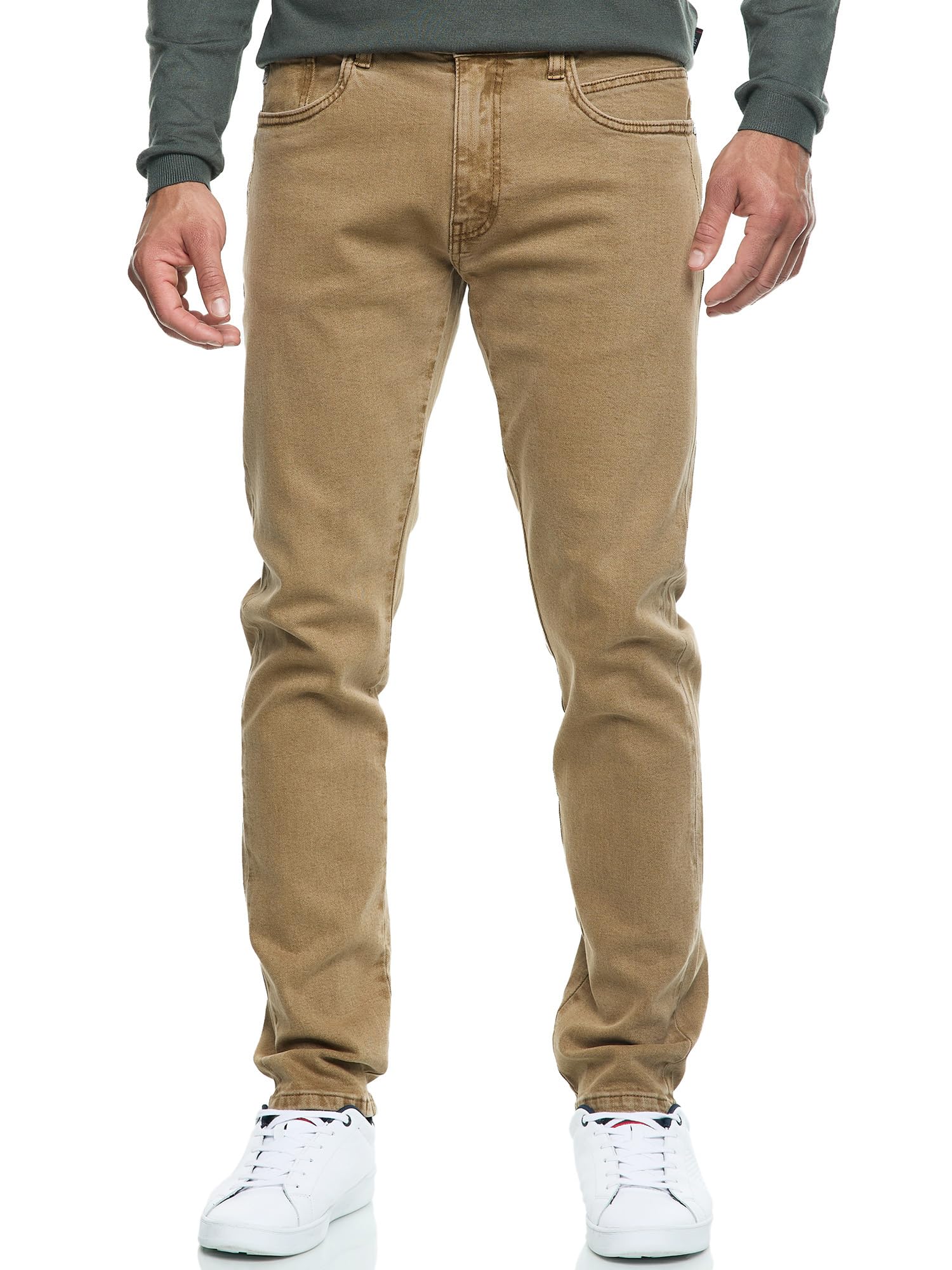 Indicode Herren INSamario Jeanshose Denim aus 99% Baumwolle mit 5 Taschen