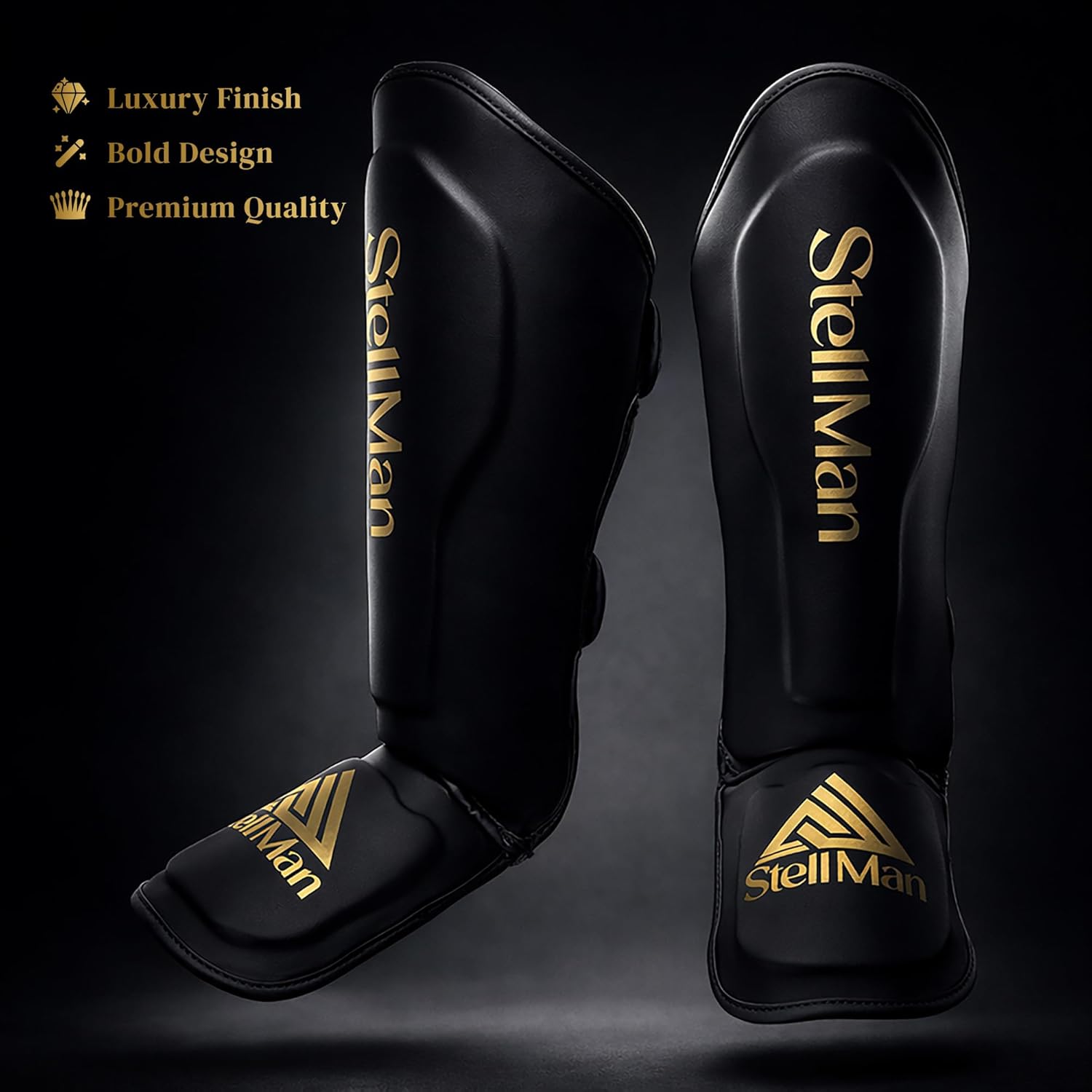 MMA Shin Guards for Men & Women | Lightweight Kickboxing Shin Pads with Foot Protection | Muay Thai, Sparring, Martial Arts & MMA Training Gear