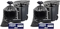 Vista 9 de Plasticplace Bolsas de basura negras resistentes de 95-96 galones - Grado contratista, bolsas de basura extragrandes para construcción y botes
