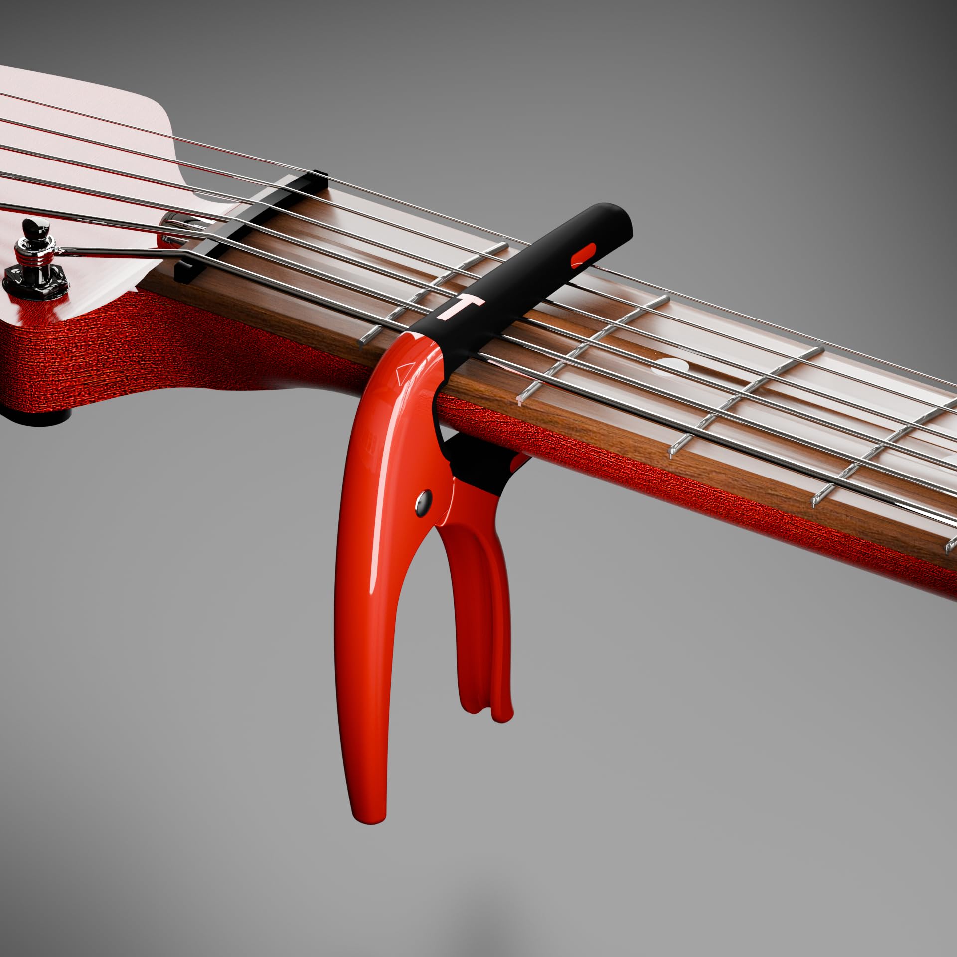 Capo for Acoustic Guitar Electric Guitar, Ukulele and String Instruments, Guitar Capo with 5 Picks, Guitar Kapo, Guitar Clamp (Red) - Image 2