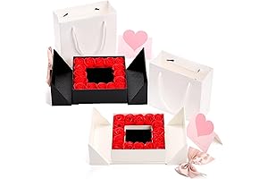 Elsjoy Eternal Red Rose Gift Box, Forever Rose Jewelry Box
