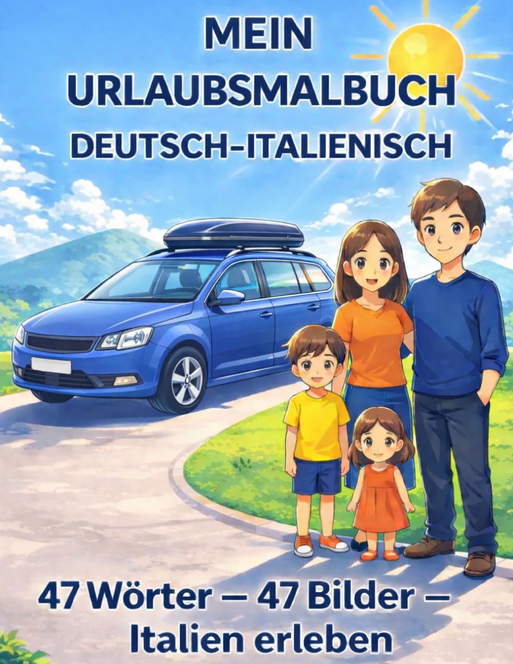 MEIN URLAUBSMALBUCH – DEUTSCH–ITALIENISCH: 47 Wörter – 47 Bilder – Italien erleben (Meine ersten Wörter – Bilinguale Malbuchreihe)