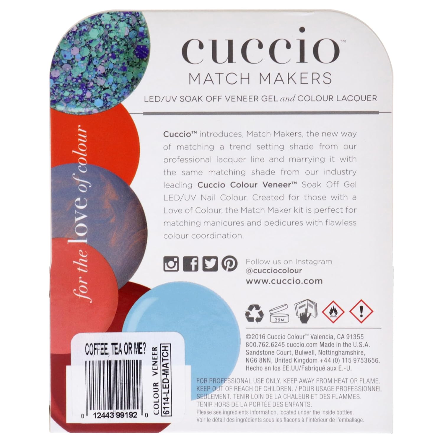 Cuccio Colour Match Makers Set - Coffe Tea or Me for Women - 2 Pc 0.44oz Veneer Soak Of Gel Nail Polish, 0.43oz Colour Nail Polish - Image 7