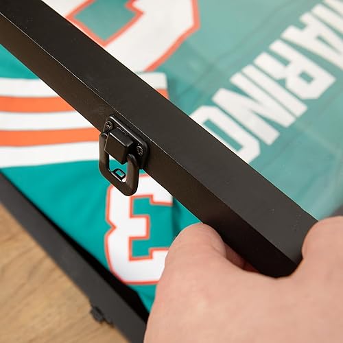 Miniatura 7 de Flash Furniture Banks - Estuche de exhibición de jersey, tubo de PVC colgante, parte trasera forrada de terciopelo, inserto de hoja de espuma,