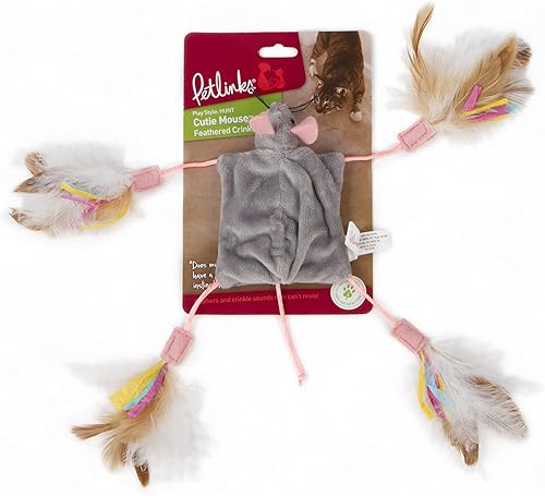 Vista 58 de Petlinks Tippy Teaser - Juguete que se endereza solo con pluma sacudidora para gatos, color azul/naranja, tamaño único