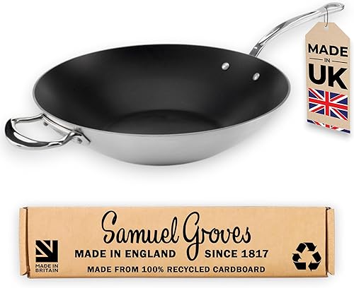 Samuel Groves STP7173RHNS Classic - Wok 126in antiadherente acero inoxidable