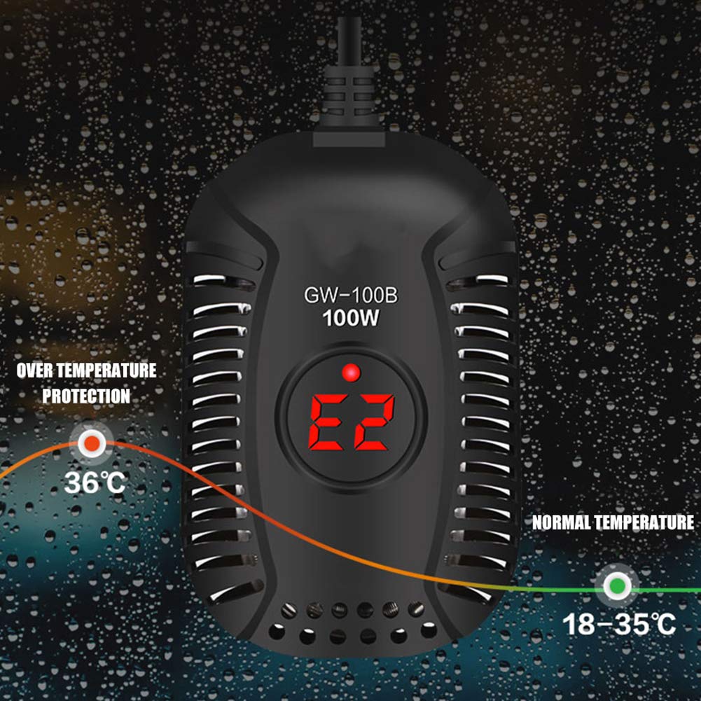 Pequeña Varilla Calefactora Electrónica De Temperatura Constante, Calentador Sumergible Para Acuario, Con Pantalla Digital De Temperatura Y Controlador De Temperatura Externo, GW 150B (GW 100B)