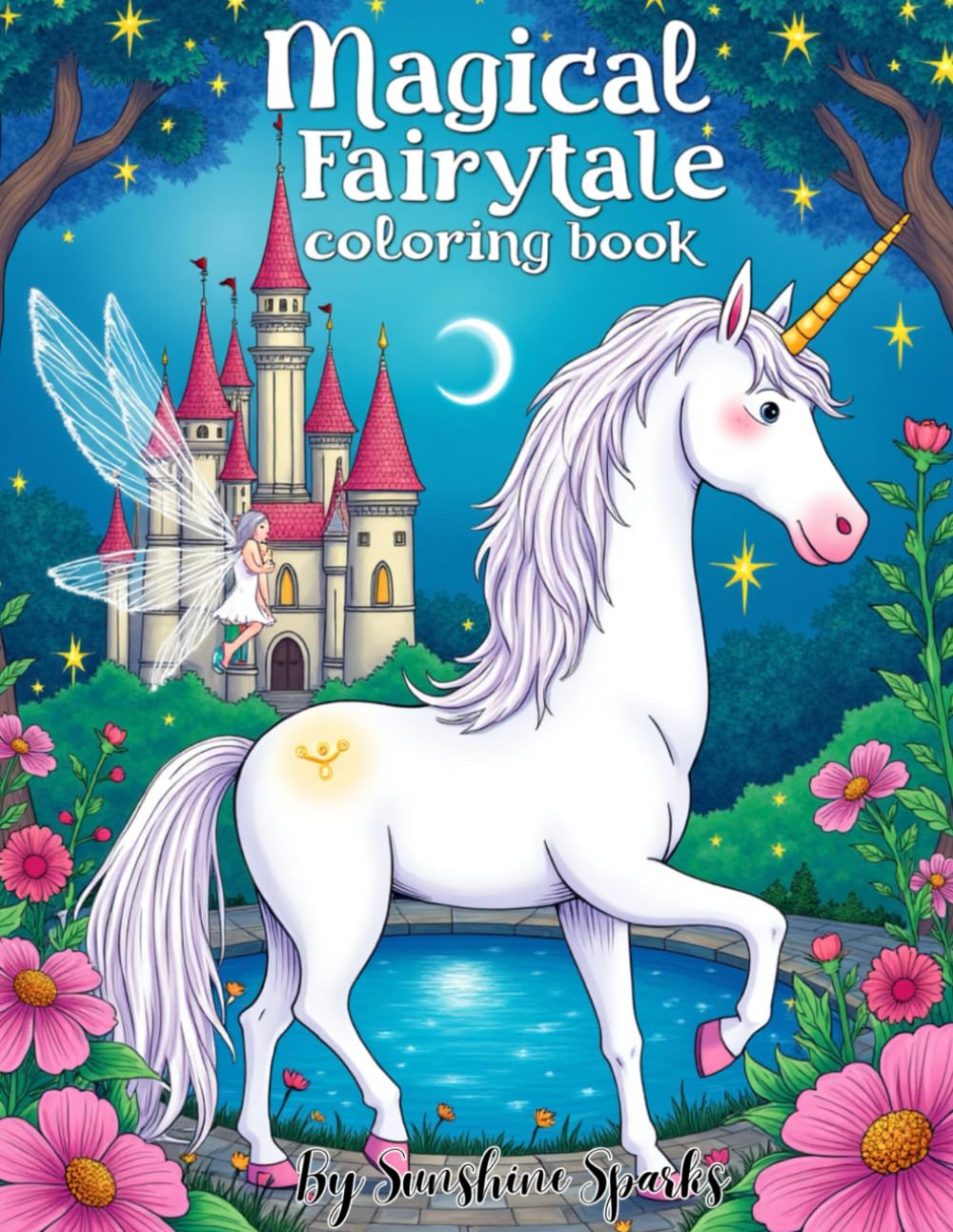 Magical Fairytale Coloring Book: Enchanting Castles, Dragons, Unicorns & More for Creative Relaxation for kids, teens and adults