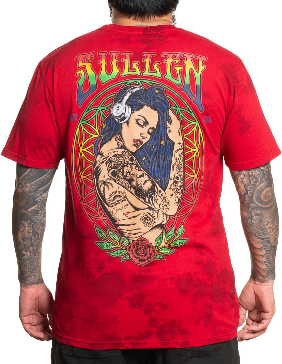 Sullen Men's Dread Love Rasta Capsule Tattoo Lifestyle Graphic Premium Short Sleeve Tee Chili Pepper