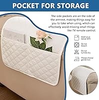 Vista 5 de XMAYODS Funda impermeable para sillón con reposabrazos, fundas antideslizantes para sofá y reposacabezas, fundas para respaldo, fundas para sillón