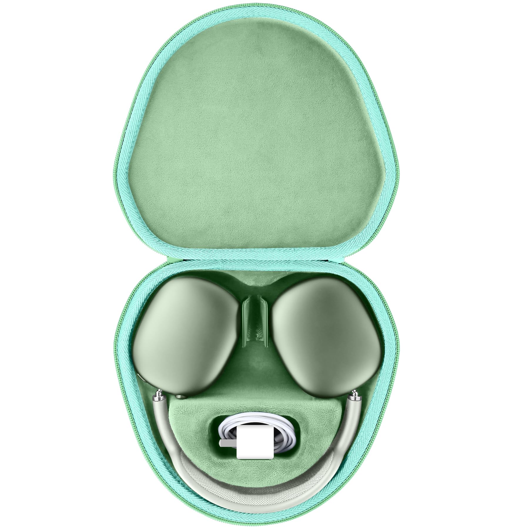 co2CREA Hard Case with Sleep Mode Replacement for Apple AirPods Max 2 / AirPods Max Wireless Over-Ear Headphones (Light Green Case)