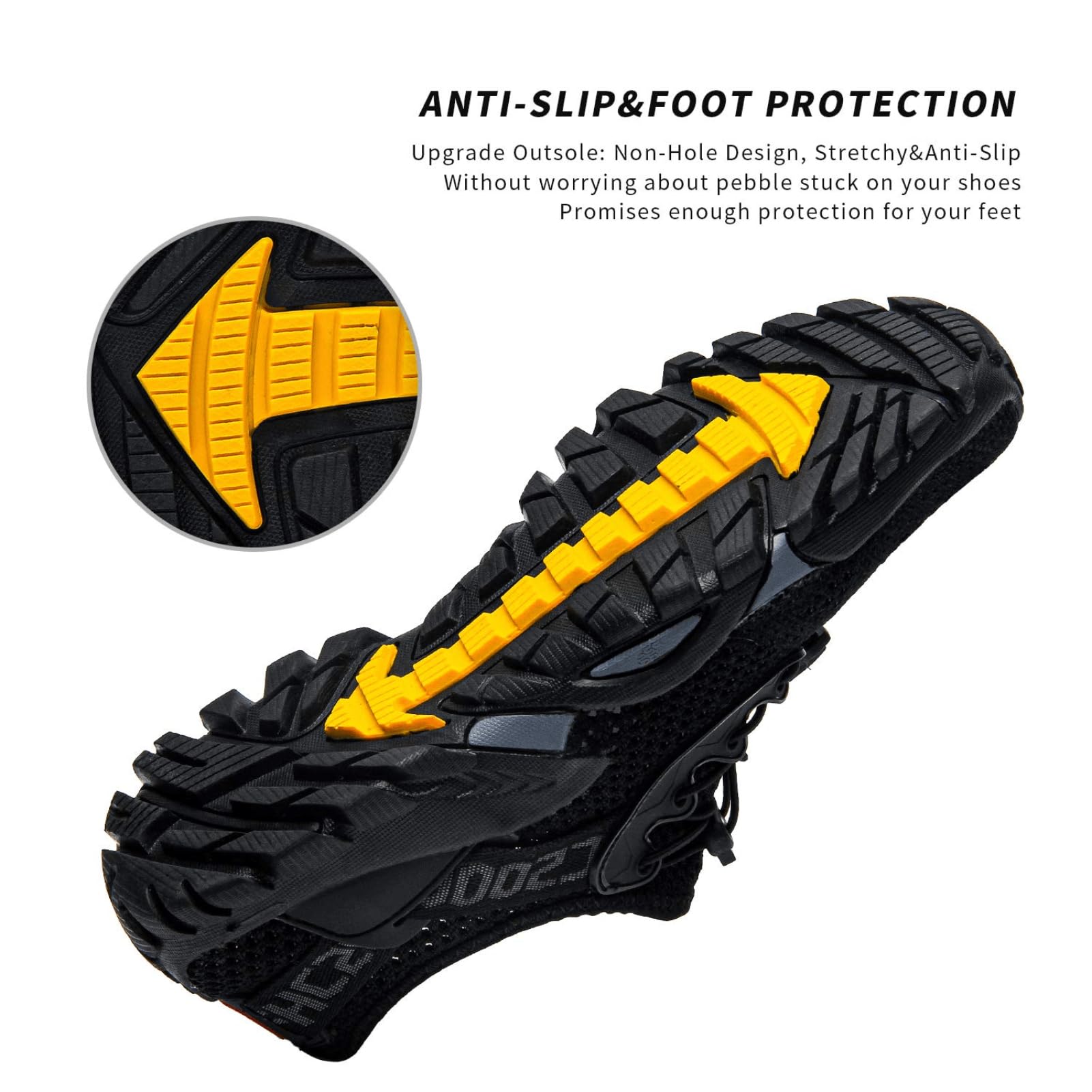 SOBASO Wanderschuhe Herren Damen Anti-Rutsch Mesh Atmungsaktiv Traillaufschuhe für Outdoor Sport Walk Arbeit Camp