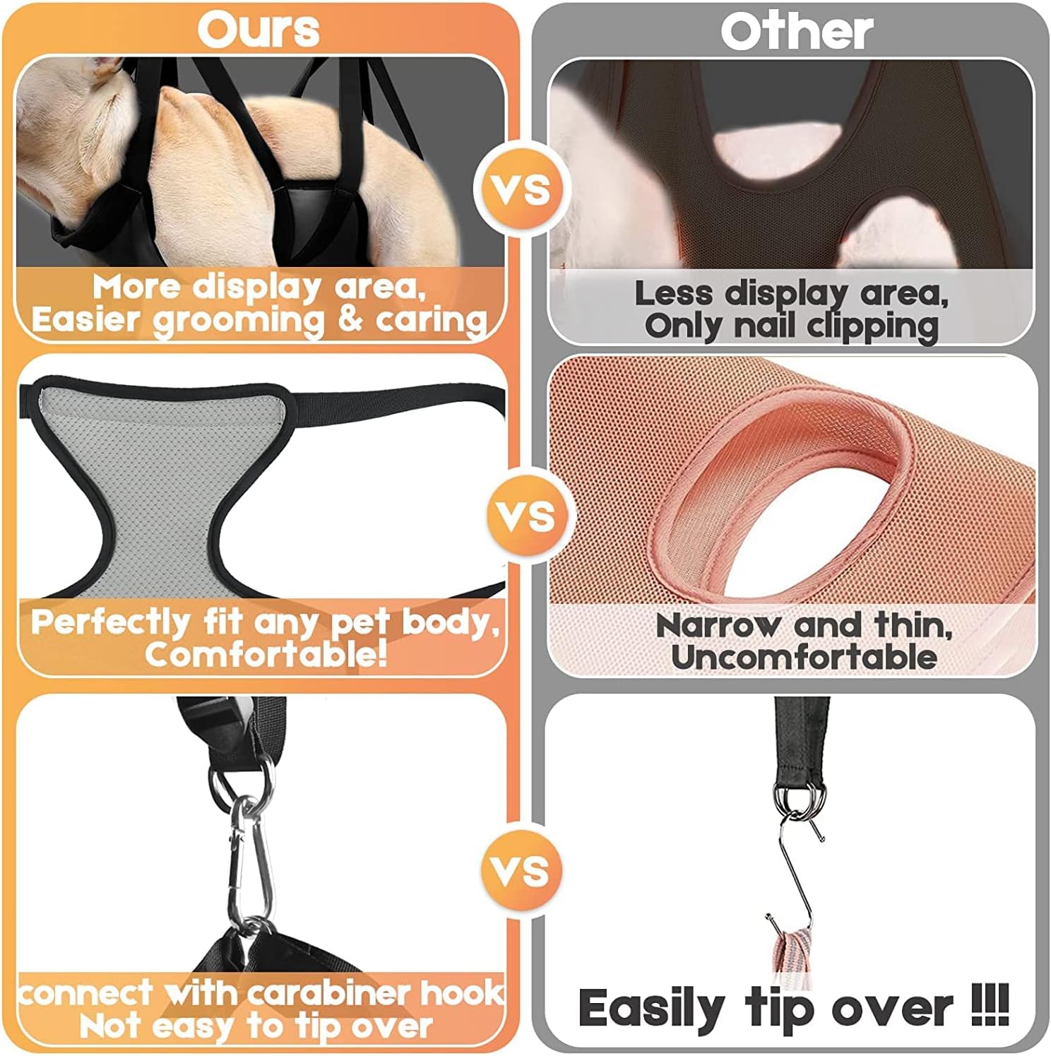 MSYU Dog Grooming HarnessDog Grooming Hammock for Small Dogs,Pet Cat