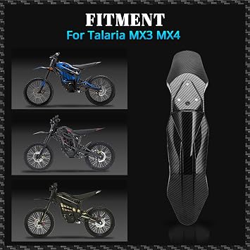 CHANGCHENG Motorcycle Front Fender Mudguard for Talaria | Carbon Fiber Pattern Mud Guard Protector Mudguard for Talaria Sting MX3/MX4 Electric Dirt Bike