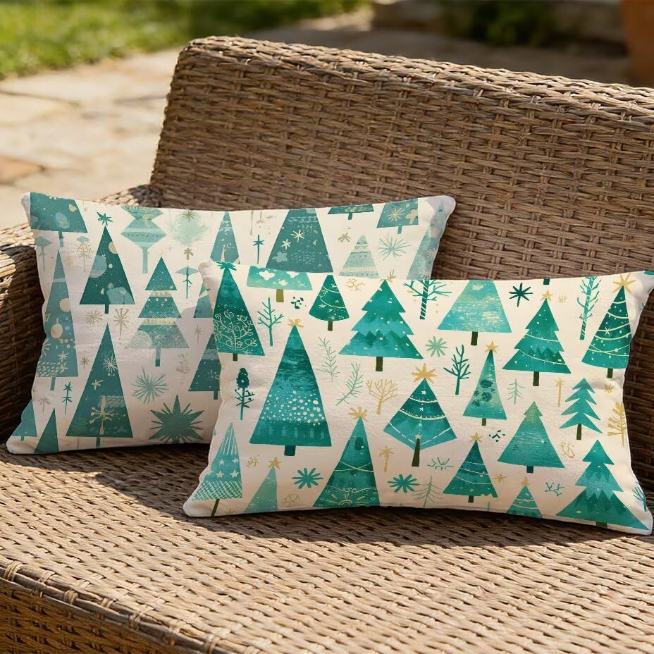 Housses de coussin de jardin imperméables 40x80cm résistant UV pour mobilier patio
