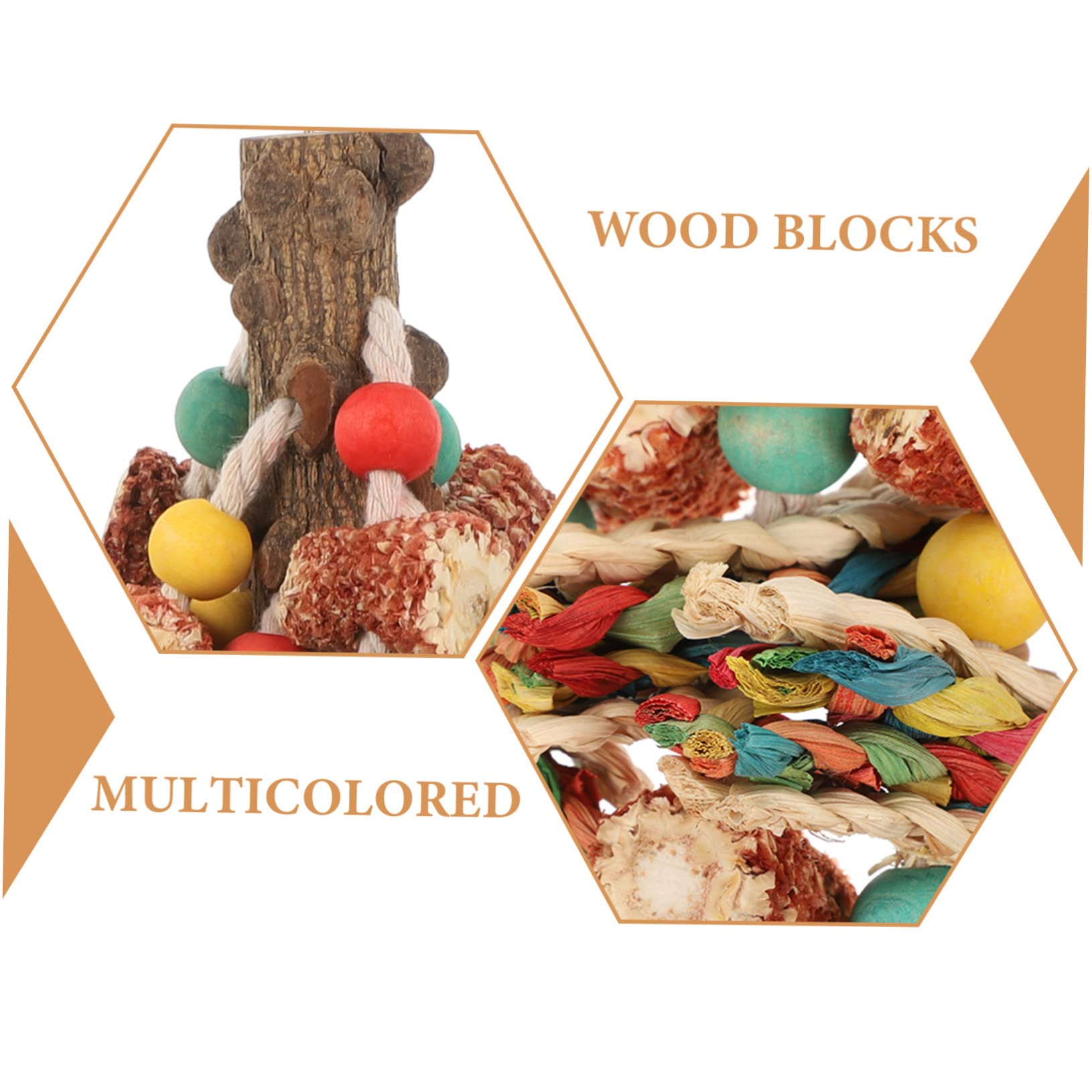minkissy Juguete masticable para loro, juguete para masticar pájaros, juguete para pájaros pequeños, juguete interesante para cacatúas, juguete de loro para pájaros grandes, juguete de jaula de