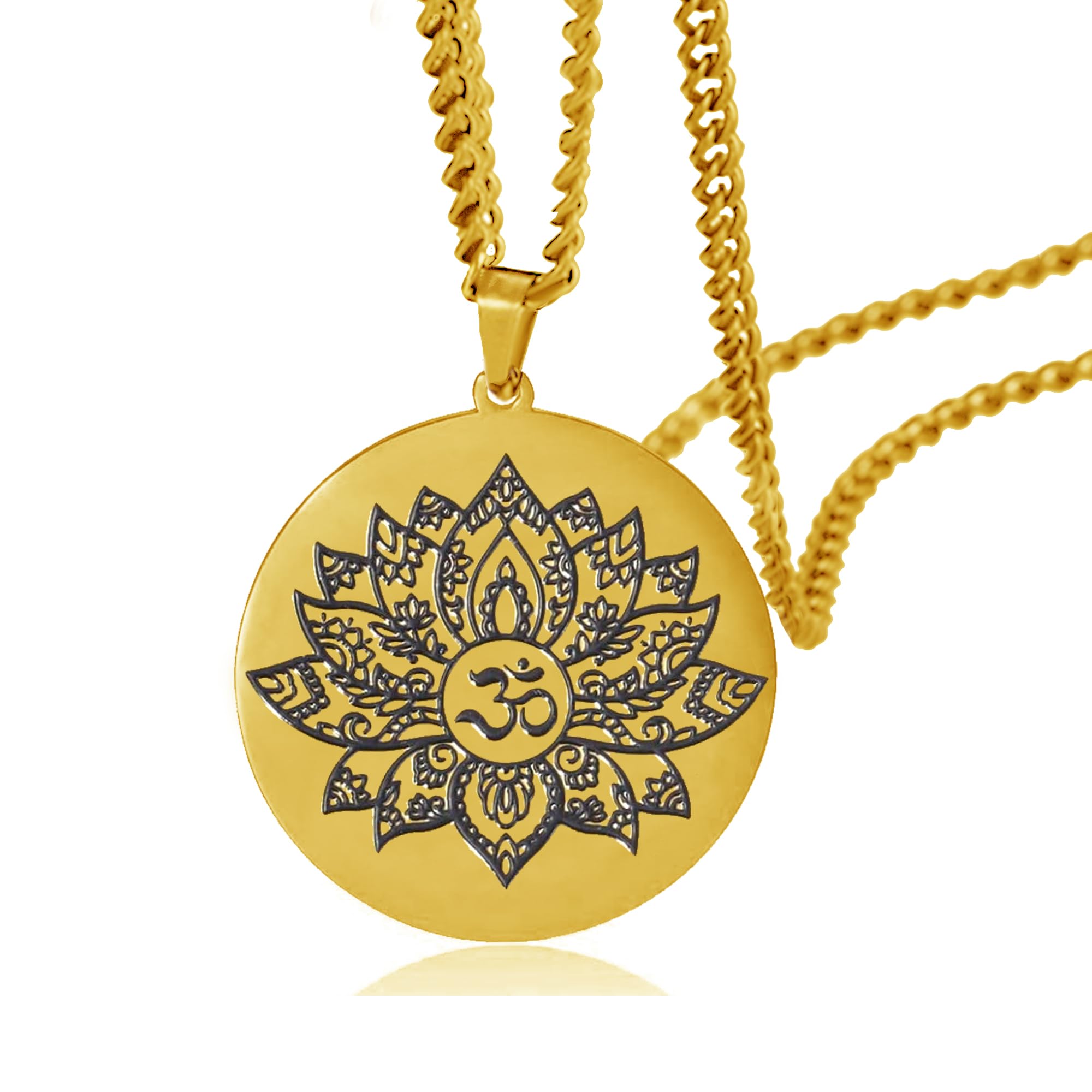 EUEAVAN 5 pz Chakra Yoga Charms Mandala in Acciaio Inossidabile Fiore di Loto Ciondolo per Bracciale Collana Creazione di Gioielli Fornure  36