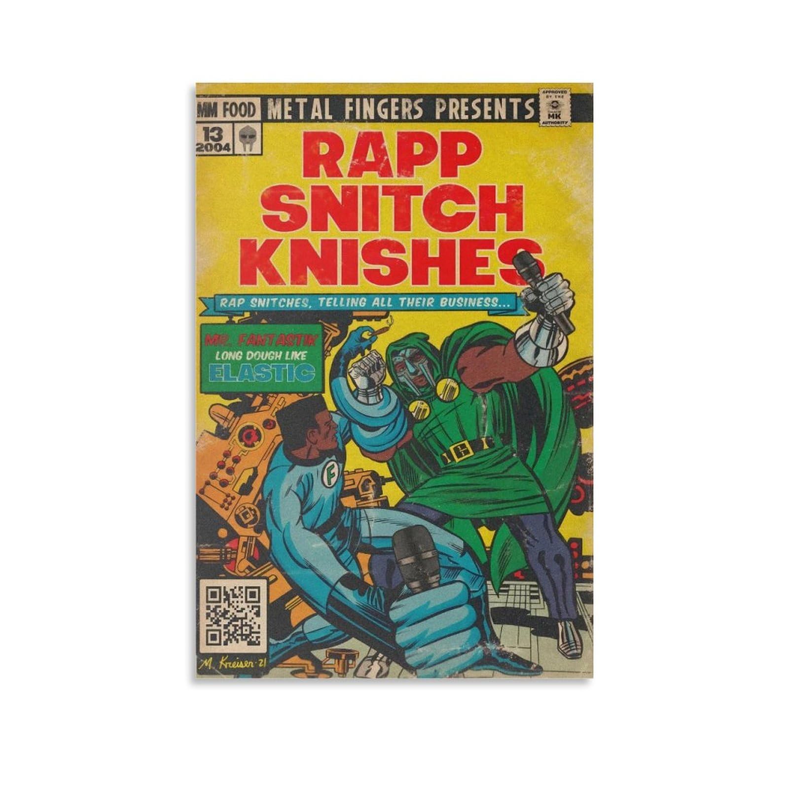 Amazon.com: MF Doom Poster Rapper Hip-hop Comic Art Poster Rapp Snitch ...