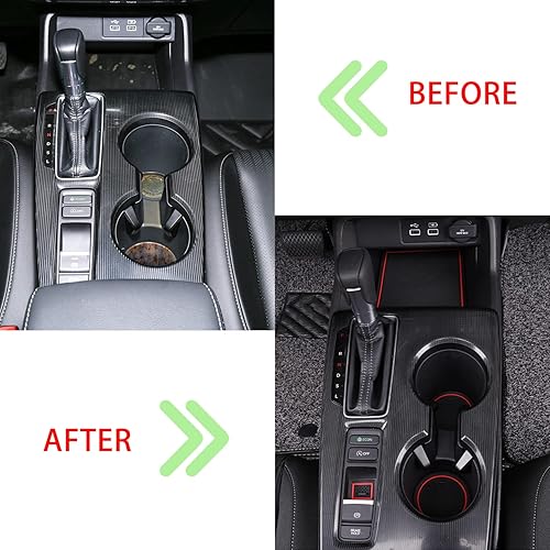 Miniatura 3 de LOCOY Forro de consola central para Honda Civic 2022 2023 2024 11 generación, tapete para portavasos de vasos, almohadilla de ranura de puerta,