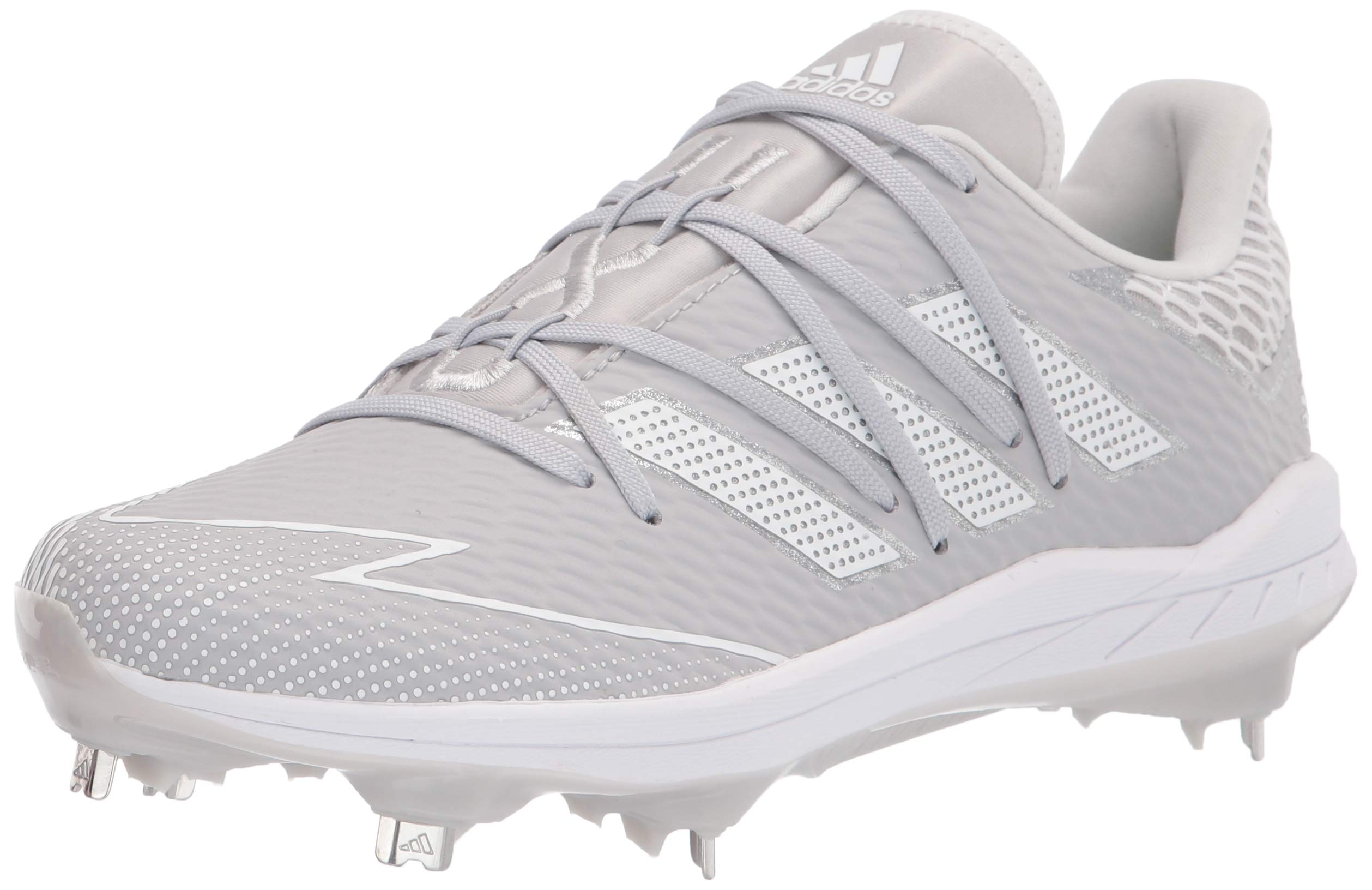 adidas Men's FV9392 Baseball Shoe, Grey/White/Grey, 12.5