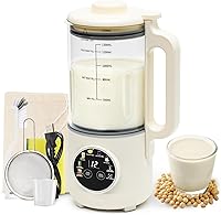 NestEase 8-in-1 Nut Milk Maker: 50oz Glass Almond Soy Oat Milk Machine, 20 Blades, Delay Timer, Self-Cleaning, Recipes Included