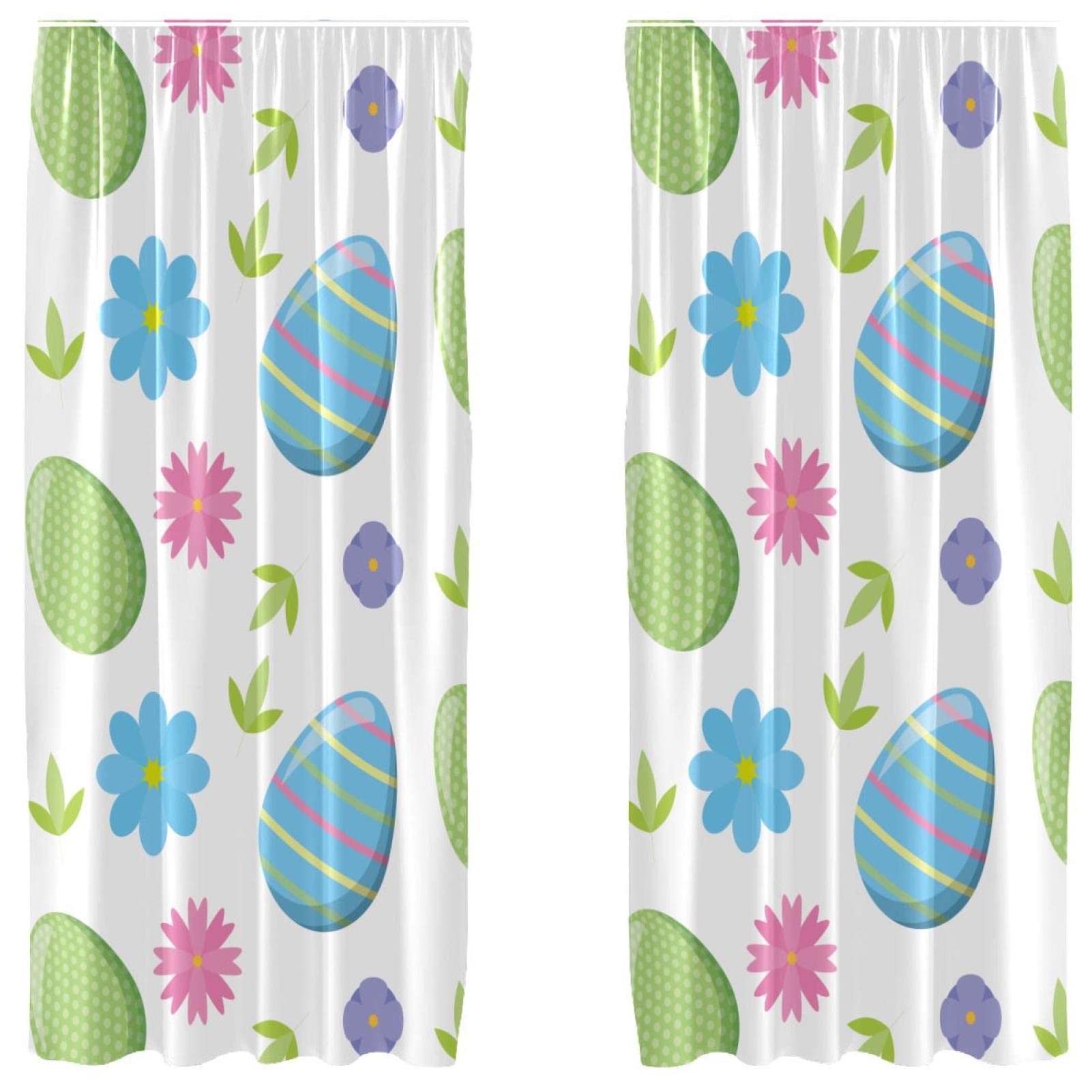 Cortinas opacas florales de 55x84 pulgadas: dale un aire festivo y acogedor a tu habitación