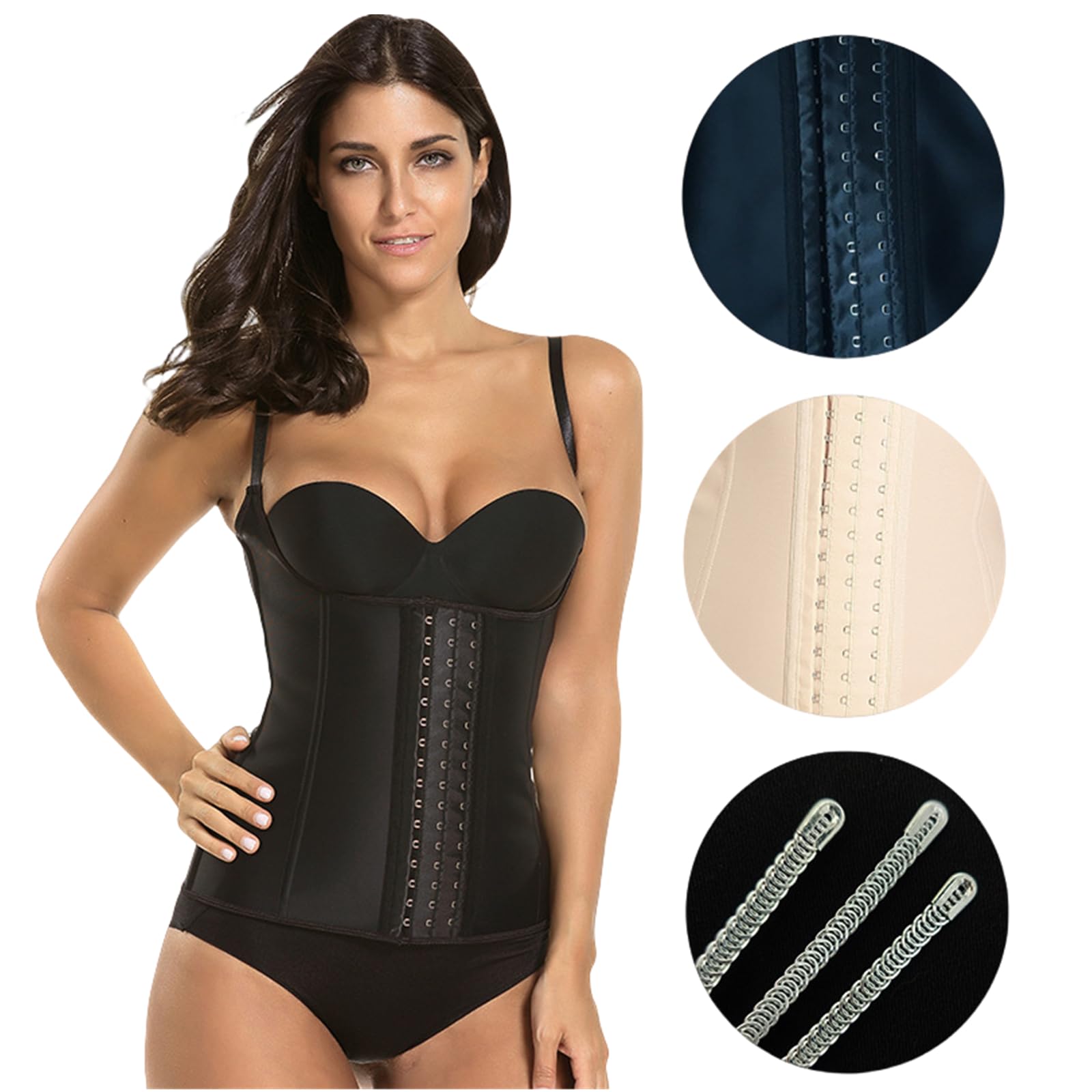 Corsetto Donna Top Modellanti Sportivi in ​​Lattice, Corsetto di Controllo della Pancia Stretto, Corsetto Sportivo Contenitivo-Cachi-m