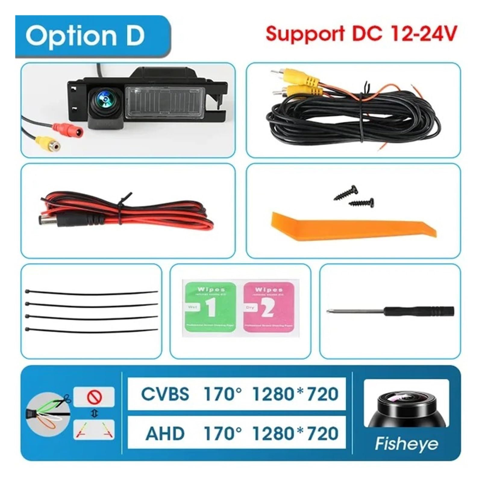 Cámara Visión Trasera Coche Cámara Visión Trasera Full HD con Lente Ojo Pez 170 Grados para Buick para Regal Srnubi AHD 1080P Cámara Aparcamiento