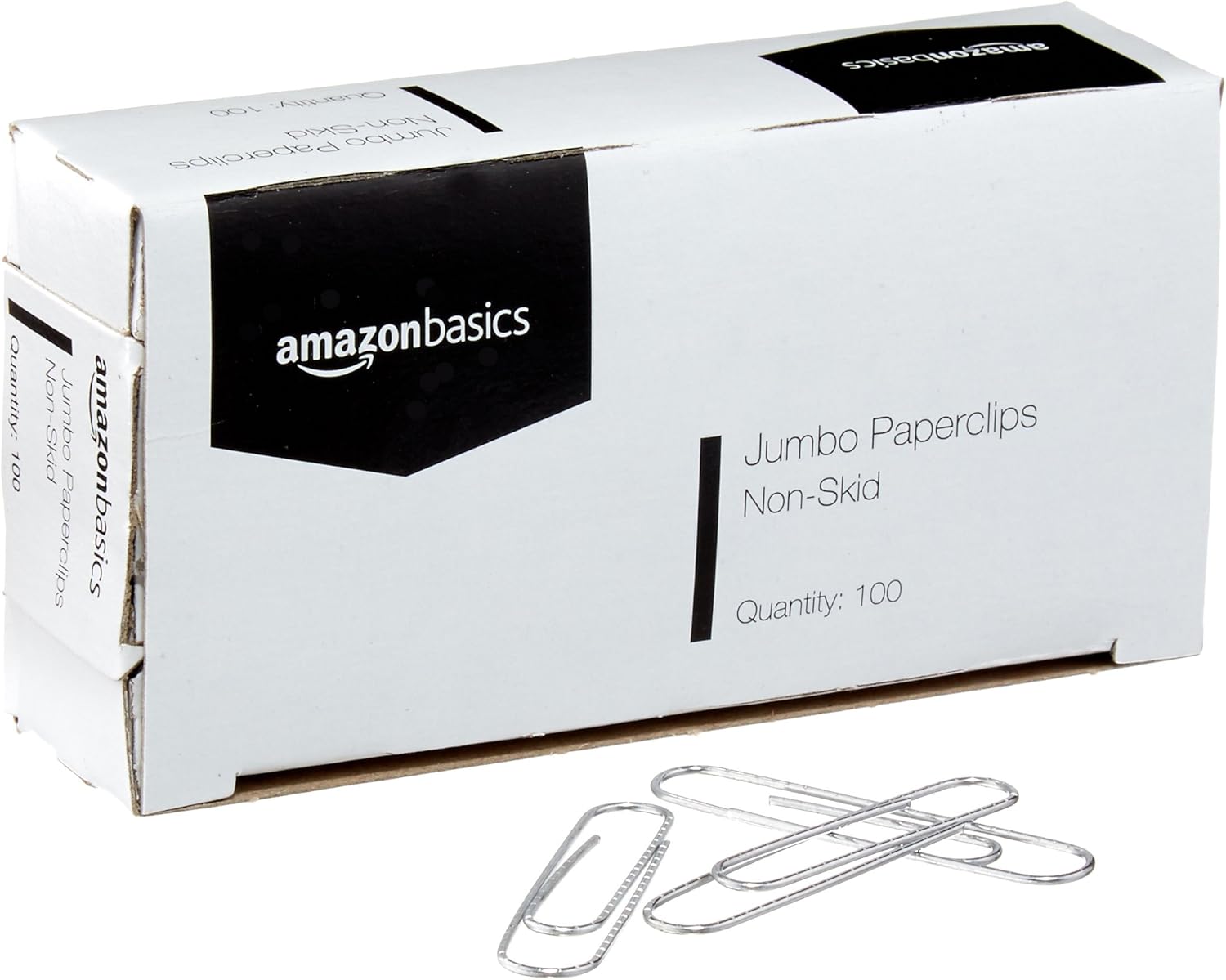 Amazon Basics Binder Paper Clips and Jumbo Paper Clips, Black