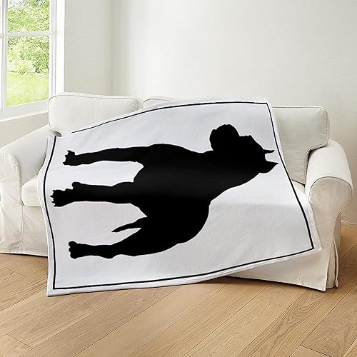 Miniatura 4 de CafePress Pitbull Silhouette - Manta de forro polar súper suave, 60 x 50 pulgadas