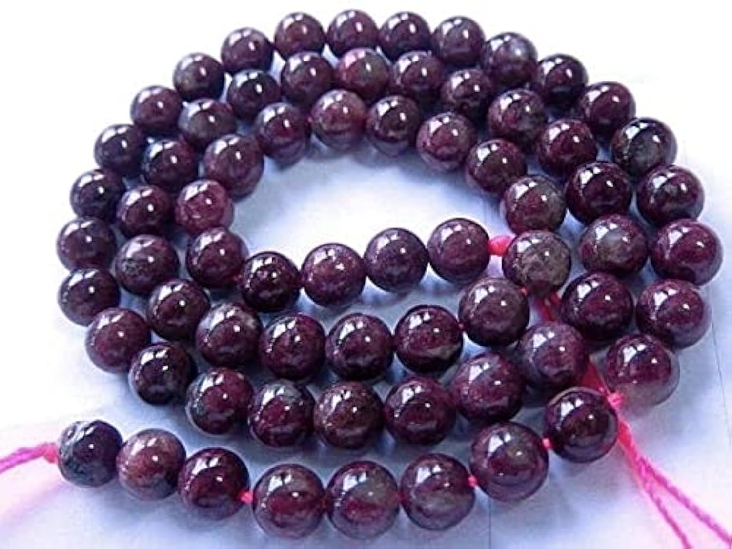 Garnet Gemstone Bead 6mm fil de perles grenat naturel semi précieux rond lisse