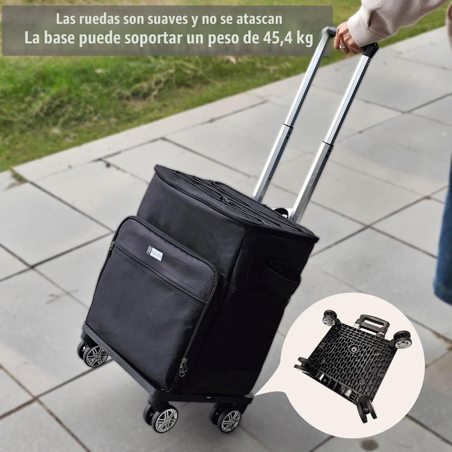 Nevera Portátil con Ruedas 40 litros Plegable Nevera Playa a Prueba de Fugas para Picnics Camping y Playa