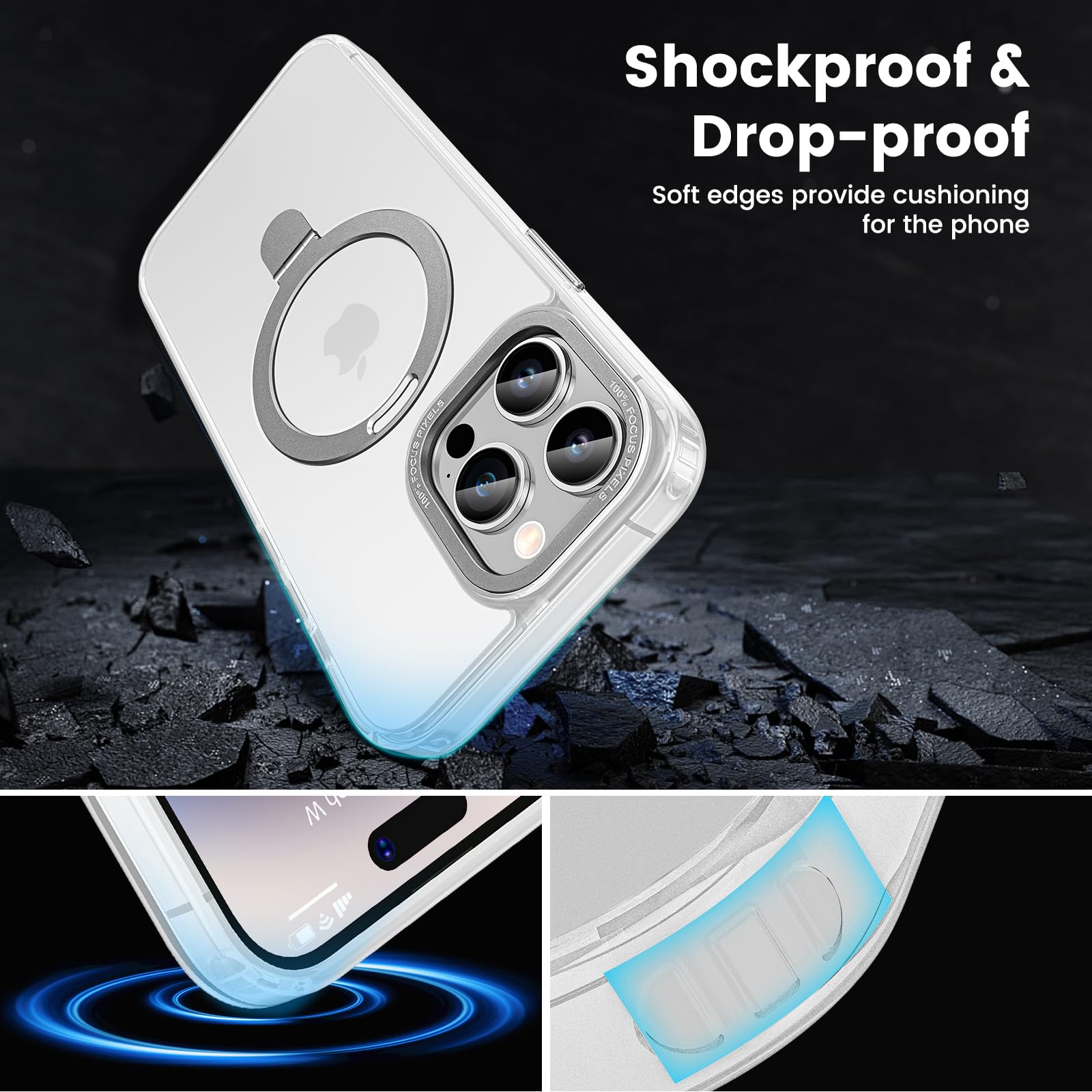 MagSafe Hülle Für IPhone 14 Pro Max – Magnetisch, Stoßfest Mit Verstecktem Ständer
